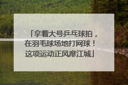 拿着大号乒乓球拍，在羽毛球场地打网球！这项运动正风靡江城