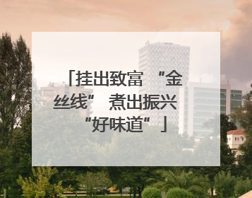 挂出致富 “金丝线” 煮出振兴“好味道”