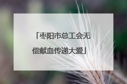 枣阳市总工会无偿献血传递大爱
