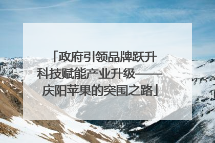 政府引领品牌跃升 科技赋能产业升级——庆阳苹果的突围之路