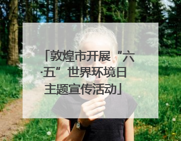 敦煌市开展“六·五”世界环境日主题宣传活动