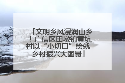 文明乡风浸润山乡！广信区田墩镇黄坑村以“小切口”绘就乡村振兴大图景