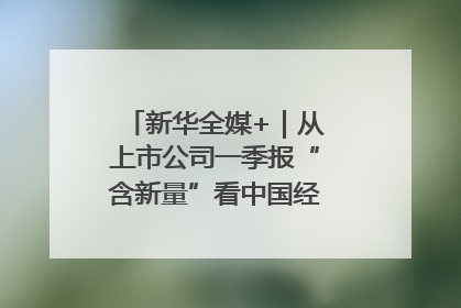新华全媒+｜从上市公司一季报“含新量”看中国经济发展向“新”