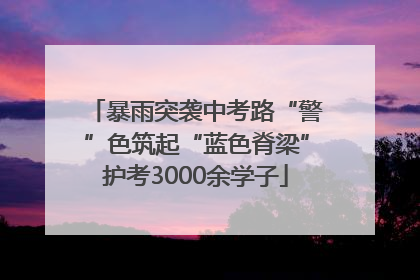 暴雨突袭中考路“警”色筑起“蓝色脊梁”护考3000余学子