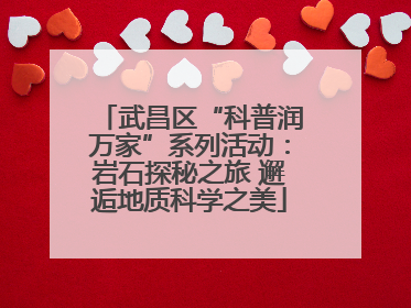 武昌区“科普润万家”系列活动：岩石探秘之旅 邂逅地质科学之美
