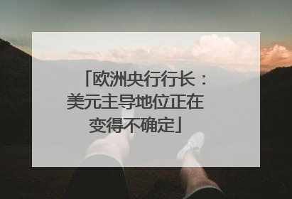 欧洲央行行长：美元主导地位正在变得不确定