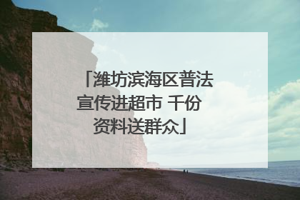 潍坊滨海区普法宣传进超市 千份资料送群众