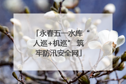永春五一水库“人巡+机巡” 筑牢防汛安全网