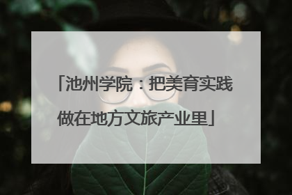 池州学院：把美育实践做在地方文旅产业里