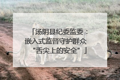 汤阴县纪委监委：嵌入式监督守护群众“舌尖上的安全”