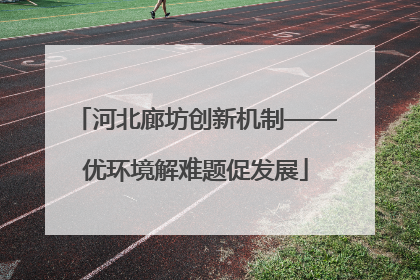 河北廊坊创新机制——优环境解难题促发展