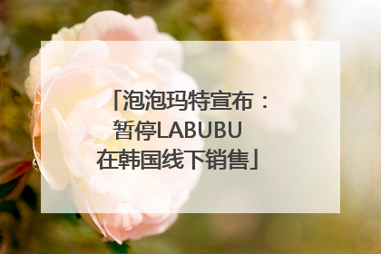 泡泡玛特宣布：暂停LABUBU在韩国线下销售