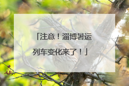 注意！淄博暑运列车变化来了！