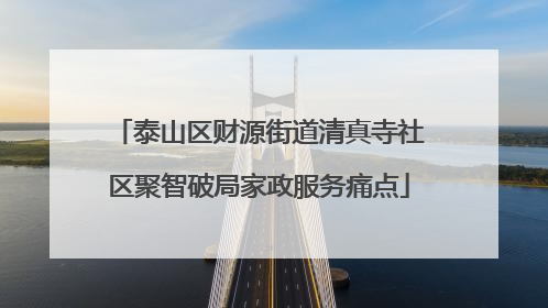 泰山区财源街道清真寺社区聚智破局家政服务痛点