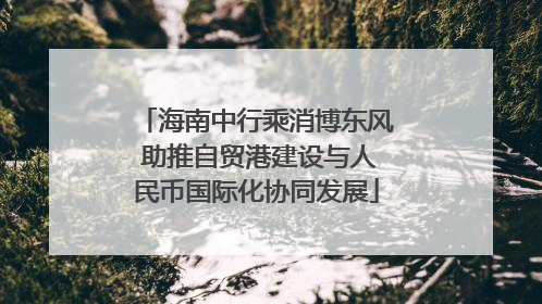 海南中行乘消博东风 助推自贸港建设与人民币国际化协同发展