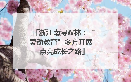 浙江南浔双林：“灵动教育”多方开展 点亮成长之路