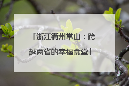 浙江衢州常山：跨越两省的幸福食堂