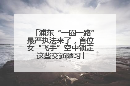 浦东“一圈一路”最严执法来了，首位女“飞手”空中锁定这些交通陋习