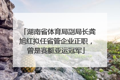 湖南省体育局副局长龚旭红拟任省管企业正职，曾是赛艇亚运冠军
