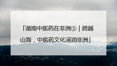 湖南中医药在非洲③｜跨越山海，中医药文化浸润非洲