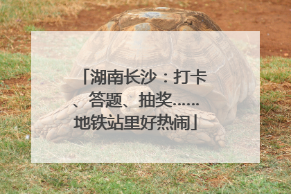 湖南长沙：打卡、答题、抽奖……地铁站里好热闹