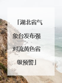 湖北省气象台发布强对流黄色省级预警