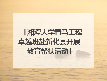 湘潭大学青马工程卓越班赴新化县开展教育帮扶活动