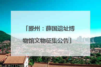 滕州：薛国遗址博物馆文物征集公告