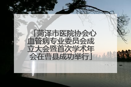菏泽市医院协会心血管病专业委员会成立大会暨首次学术年会在曹县成功举行