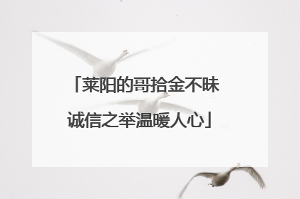 莱阳的哥拾金不昧 诚信之举温暖人心