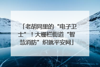 老胡同里的“电子卫士”！大栅栏街道“智慧消防”织就平安网