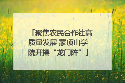聚焦农民合作社高质量发展 蒙顶山学院开摆“龙门阵”