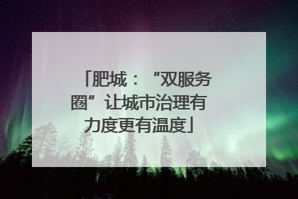 肥城：“双服务圈”让城市治理有力度更有温度