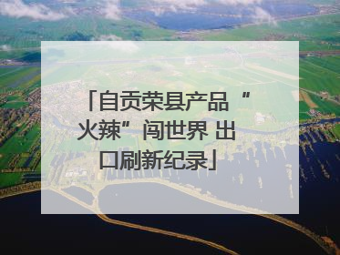 自贡荣县产品“火辣”闯世界 出口刷新纪录