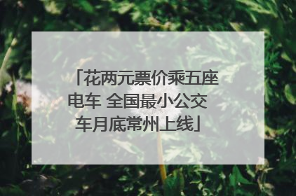 花两元票价乘五座电车 全国最小公交车月底常州上线