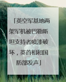 英空军基地两架军机被巴勒斯坦支持者喷漆破坏，英首相和国防部发声