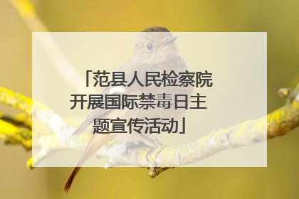 范县人民检察院开展国际禁毒日主题宣传活动