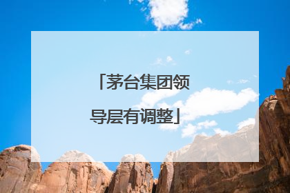茅台集团领导层有调整