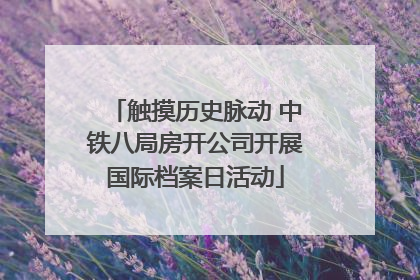 触摸历史脉动 中铁八局房开公司开展国际档案日活动