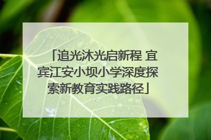 追光沐光启新程 宜宾江安小坝小学深度探索新教育实践路径