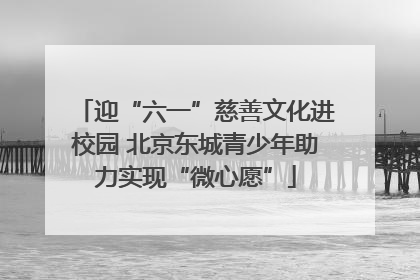 迎“六一”慈善文化进校园 北京东城青少年助力实现“微心愿”