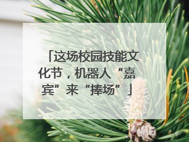 这场校园技能文化节，机器人“嘉宾”来“捧场”
