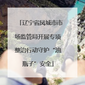 辽宁省凤城市市场监管局开展专项整治行动守护“油瓶子”安全