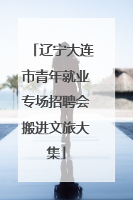 辽宁大连市青年就业专场招聘会搬进文旅大集