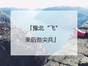 豫北“飞”来后备尖兵
