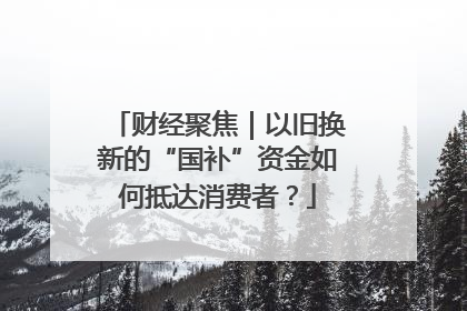 财经聚焦｜以旧换新的“国补”资金如何抵达消费者？