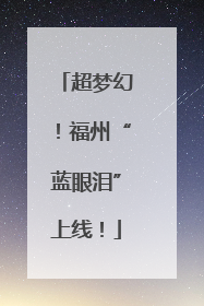 超梦幻！福州“蓝眼泪”上线！