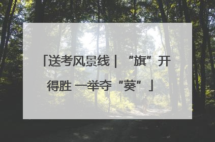 送考风景线｜“旗”开得胜 一举夺“葵”