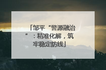 邹平“警源融治”：精准化解，筑牢稳定防线