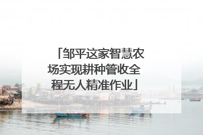 邹平这家智慧农场实现耕种管收全程无人精准作业